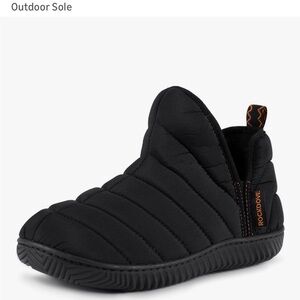 Women's Rockdove Black Quilted Slippers